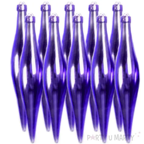 bombki zimowe sople fioletowe arpex 10 szt