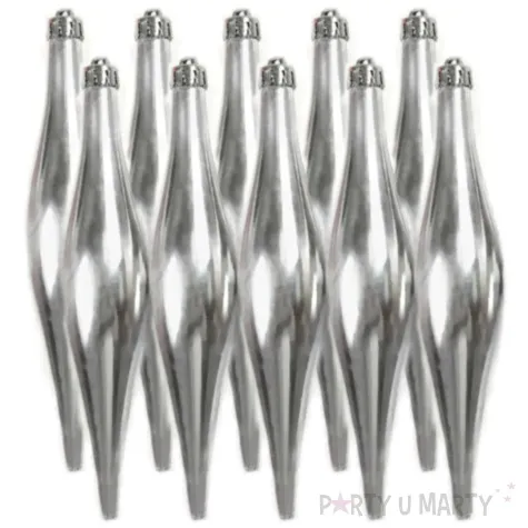 bombki zimowe sople srebrne arpex 10 szt