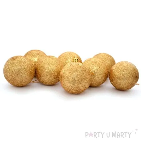 bombki zloty brokat arpex 6 cm 8 szt