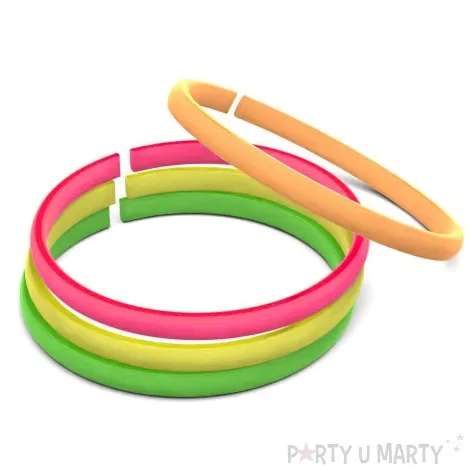 bransoletki disco neonowe mix 4 szt