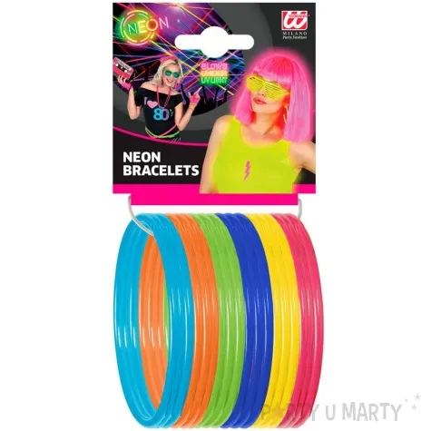 bransoletki disco neonowe mix widmann 18 szt