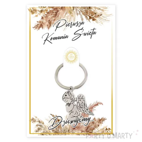 brelok do kluczy aniolek boho upominek podziekowanie dla gosci na komunie swieta p