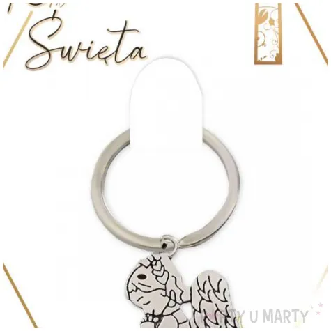 brelok do kluczy aniolek gold line upominek podziekowanie dla gosci na komunie swieta p
