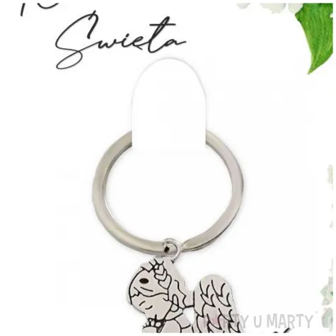 brelok do kluczy aniolek konwalie upominek podziekowanie dla gosci na komunie swieta p