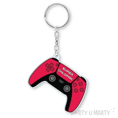 brelok drukowany super chlopak pad ps5 czerwony