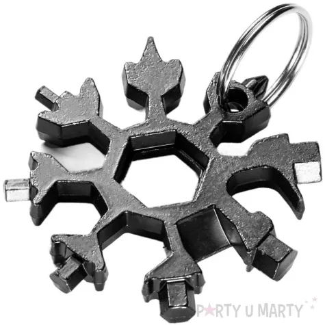 brelok sniezynka multi tool 18w1 czarny gadgetmaster