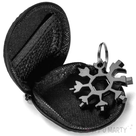 brelok sniezynka multi tool 18w1 czarny gadgetmaster