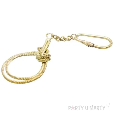 brelok zeglarski lina z wezlem zloty kemis