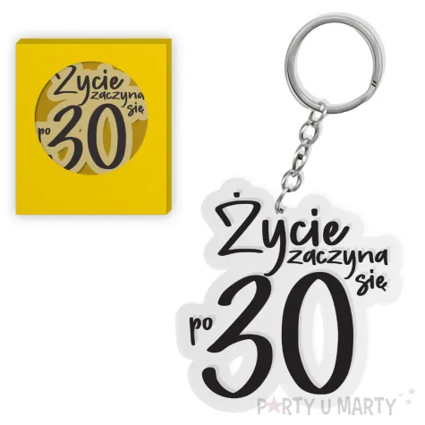 brelok zycie zaczyna sie po 30 czarny