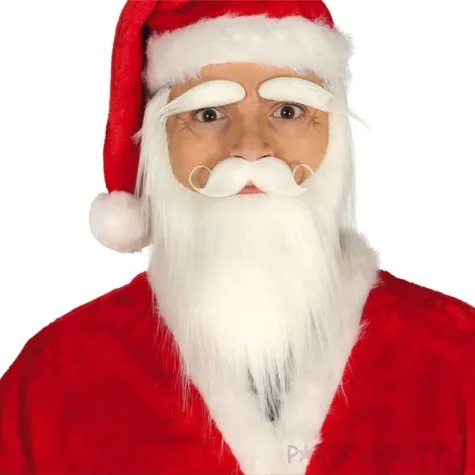 broda party swiety mikolaj zestaw bialy guirca