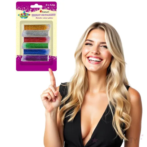 brokat sypki metaliczny mix titanum 2 g 5 szt