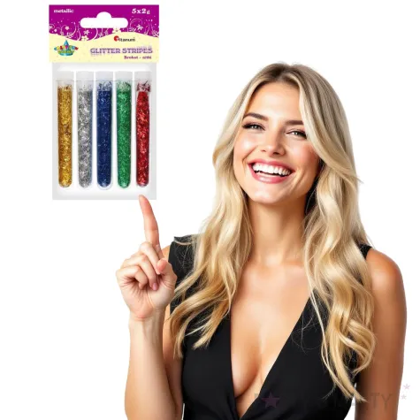 brokat sypki nitki metaliczne mix titanum 2 g 5 szt