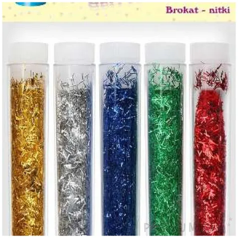 brokat sypki nitki metaliczne mix titanum 2 g 5 szt
