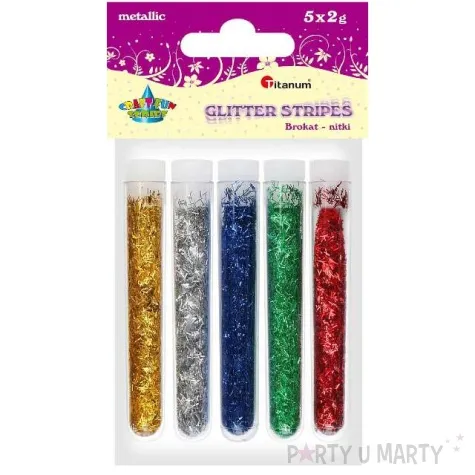 brokat sypki nitki metaliczne mix titanum 2 g 5 szt