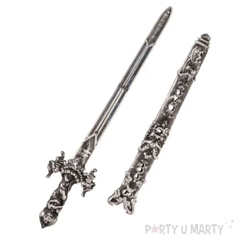 bron miecz rycerski z pochwa szary carnivaltoys 53 cm