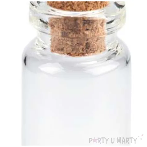 buteleczka classic korek z oczkiem szklana 13x30 mm 10 szt