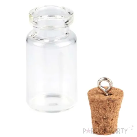 buteleczka classic korek z oczkiem szklana 13x30 mm 10 szt