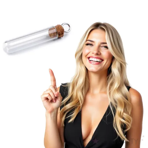 buteleczka classic korek z oczkiem szklana 6x32 mm 5 szt