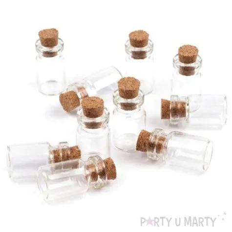 buteleczka szklana 13x25 mm z korkiem