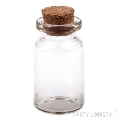 buteleczka szklana 20x40 mm z korkiem