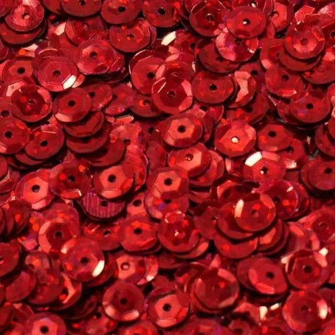 cekiny classic holo czerwone 6 mm 15 g dekoracjepolska