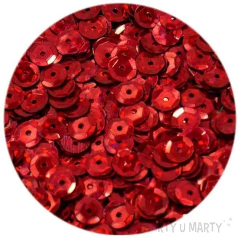 cekiny classic holo czerwone 8 mm 10 g brewis