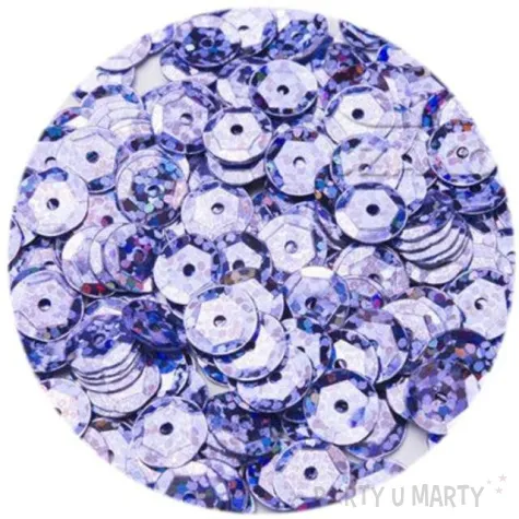 cekiny classic holo fioletowe jasne 6 mm 12 g czakos