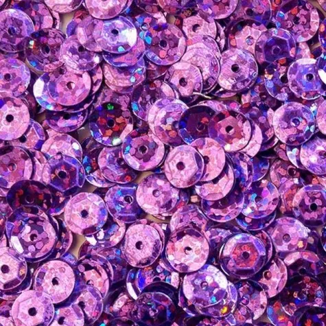 cekiny classic holo fioletowe jasne 6 mm 15 g dekoracjepolska