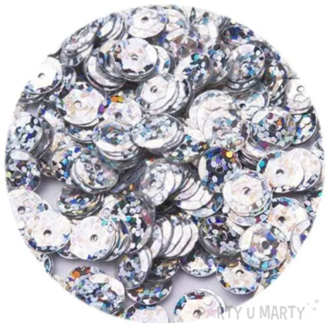 cekiny classic holo srebrne 6 mm 12 g czakos