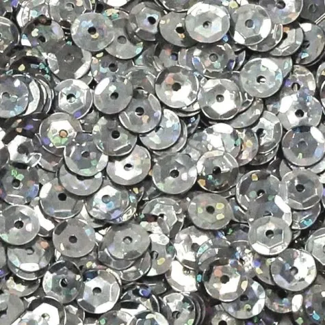 cekiny classic holo srebrne 6 mm 15 g dekoracjepolska