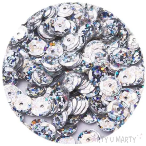 cekiny classic holo srebrne 8 mm 10 g aliga