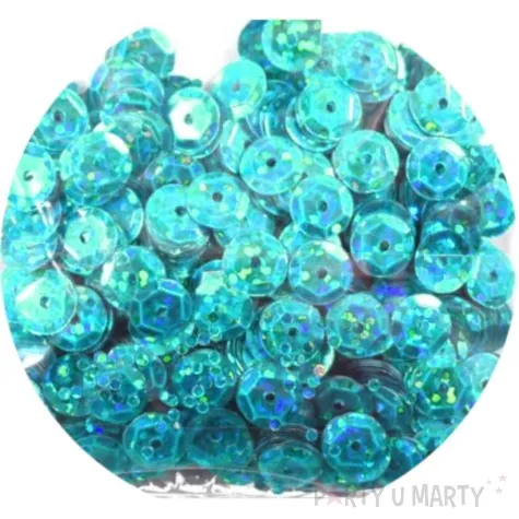 cekiny classic holo turkusowe 8 mm 10 g brewis