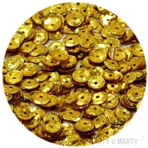 cekiny classic holo zlote 6 mm 15 g dekoracjepolska