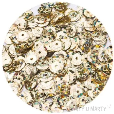 cekiny classic holo zlote jasne 6 mm 12 g czakos