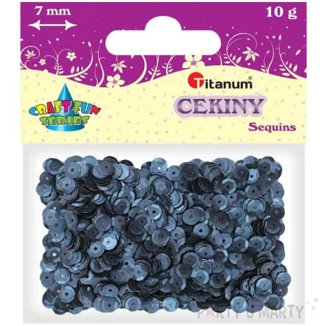 cekiny classic mat czarne 7 mm 10 g titanum