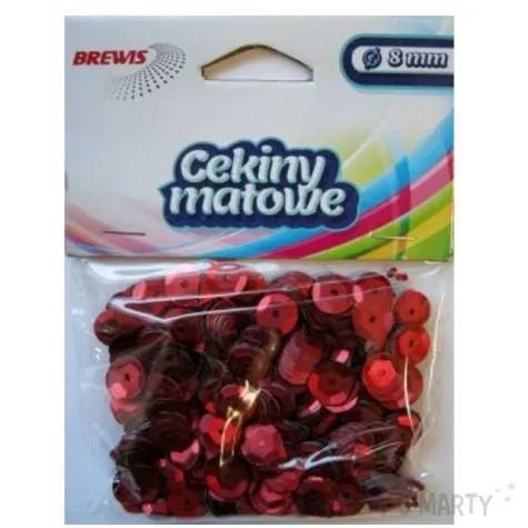 cekiny classic matowe czerwone 8 mm brewis 10 g