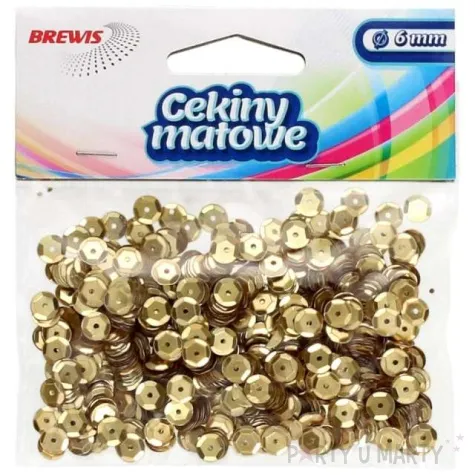 cekiny classic matowe piaskowe 6 mm brewis 10 g