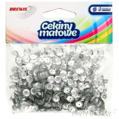 cekiny classic matowe srebrne 6 mm brewis 10 g