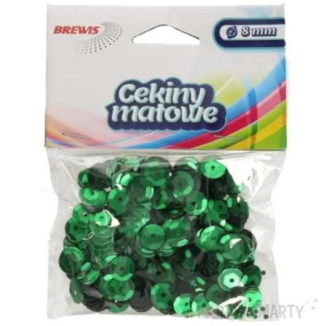 cekiny classic matowe zielone 8 mm brewis 10 g