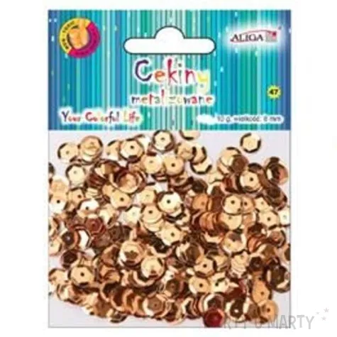 cekiny classic metalic miedziany 8 mm 10 g aliga