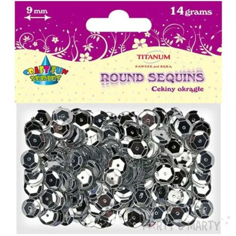 cekiny classic metallic srebrne 9 mm 14 g titanum