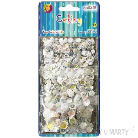 cekiny classic metallic srebrne mix aliga