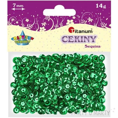 cekiny classic metallic zielone 7 mm 14 g titanum