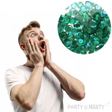 cekiny classic opalizujace zielony 8 mm 10 g brewis