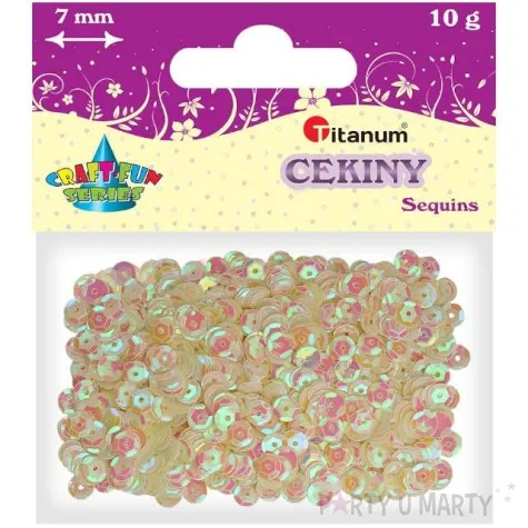 cekiny classic opalizujacy biale 7 mm 10 g titanum
