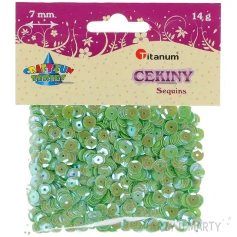 cekiny classic opalizujacy zielone jasne 7 mm 10 g titanum