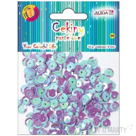 cekiny classic pastel fioletowe 8 mm 10 g aliga