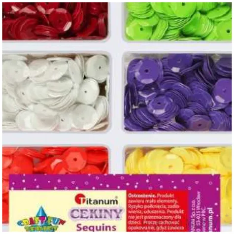 cekiny classic zestaw pastel mix 8 szt titanum