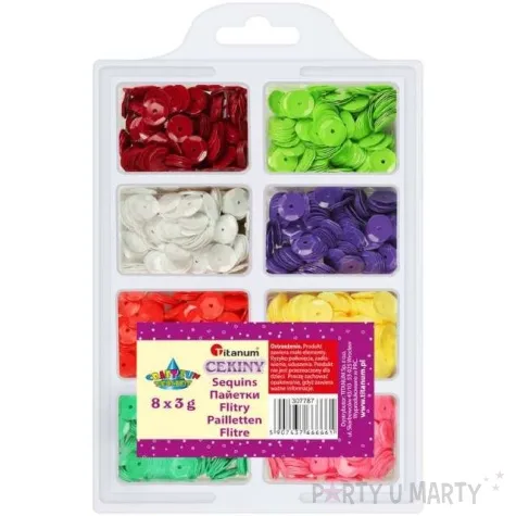 cekiny classic zestaw pastel mix 8 szt titanum