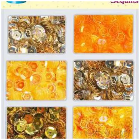 cekiny classic zestaw pomaranczowo zloty mix 8 szt titanum